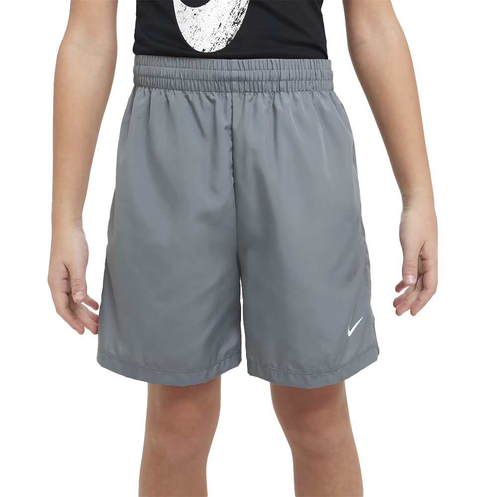 gray nike woven shorts