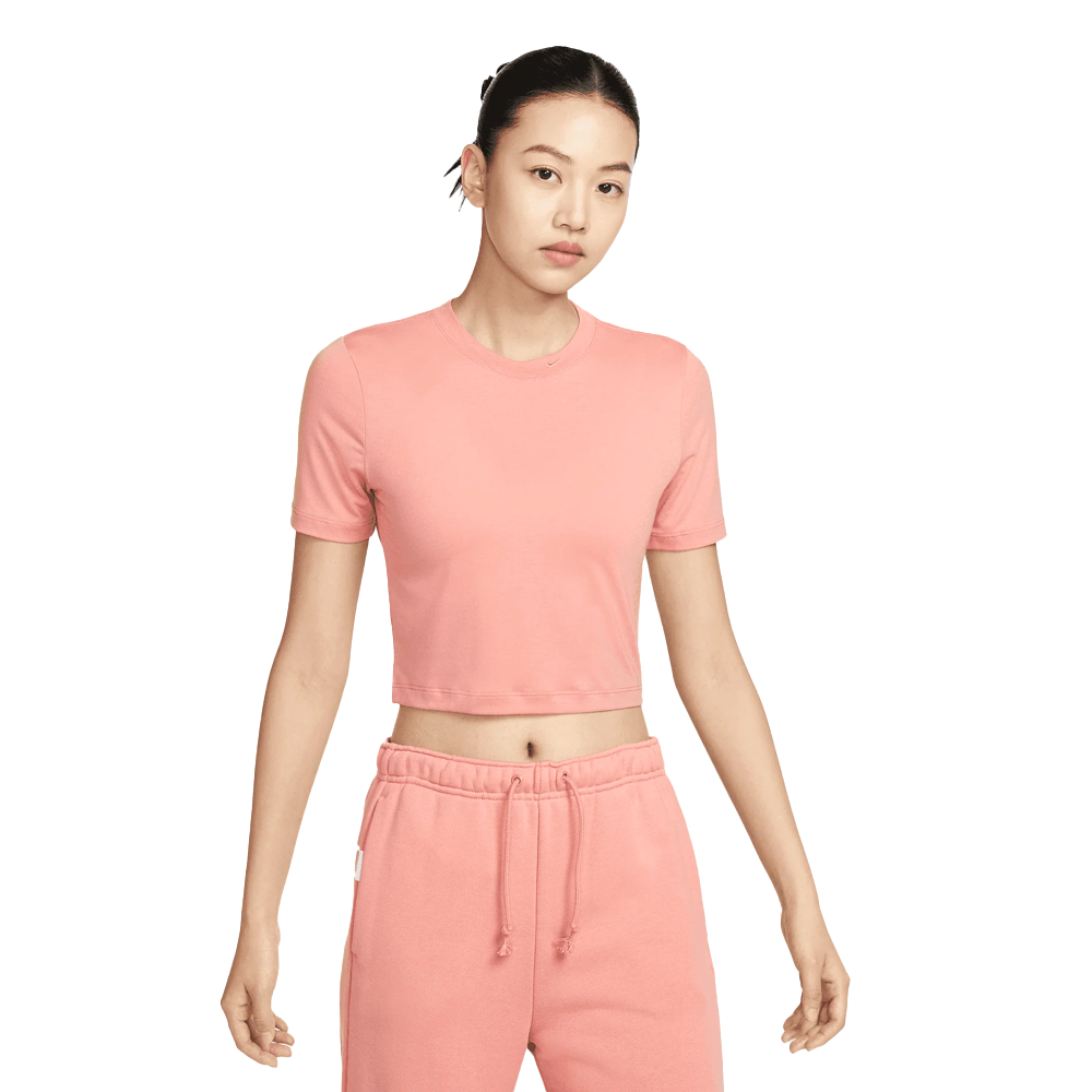 pink crop top nike
