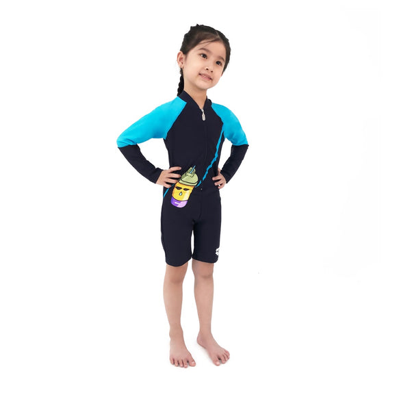 Junior 1PC UV L/S Half Swimsuit - AUV23335