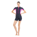 Ladies 1PC S/S Half Suit - ASW24030
