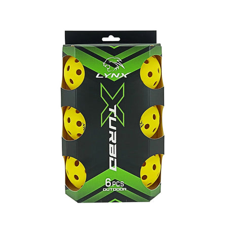Lynx Pickleball X-Turbo (6-Balls) - Outdoor Balls