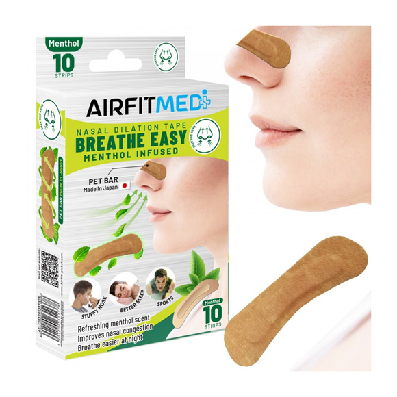 Medi Breathe Easy Nasal Dilation Tape Menthol Infused - 10 Stripes
