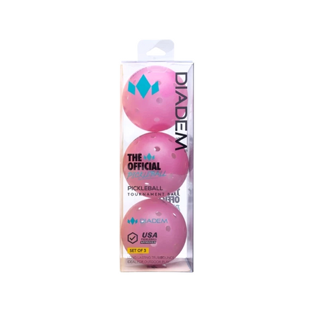 Official Pickleball Ball 3Pcs - Pink