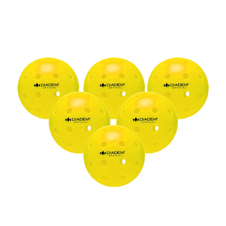 Official Pickleball Ball 6PCS - Yellow - Dynamic Sports
