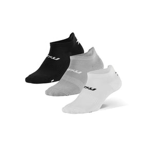 2XU Ankle Socks 3 Pack - B/G/W