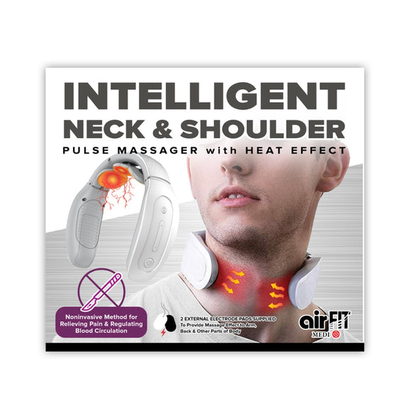 Medi Intelligent Neck & Shoulder Pulse Massager With Heat Effect - White