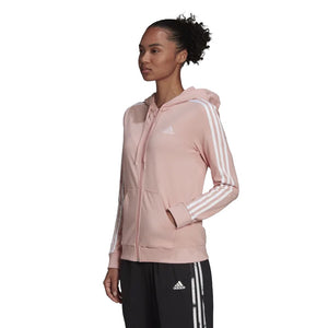 Adidas Essentials Single Jersey 3-Stripes Full-Zip Hoodies - HC9251