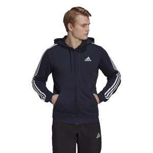 Adidas Essentials French Terry 3-Stripes Full-Zip Hoodies - GK9033