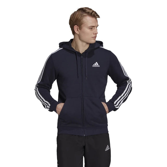 Essentials French Terry 3-Stripes Full-Zip Hoodies - GK9033