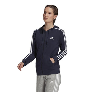 Adidas Essentials 3-Stripes Full-Zip Hoodie W - H07839
